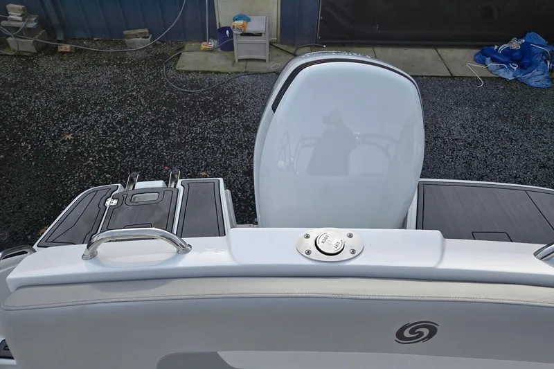 Slide: The Image of 2024 Godfrey Hurricane 235SD boat deck with sleek design and modern features. - 28