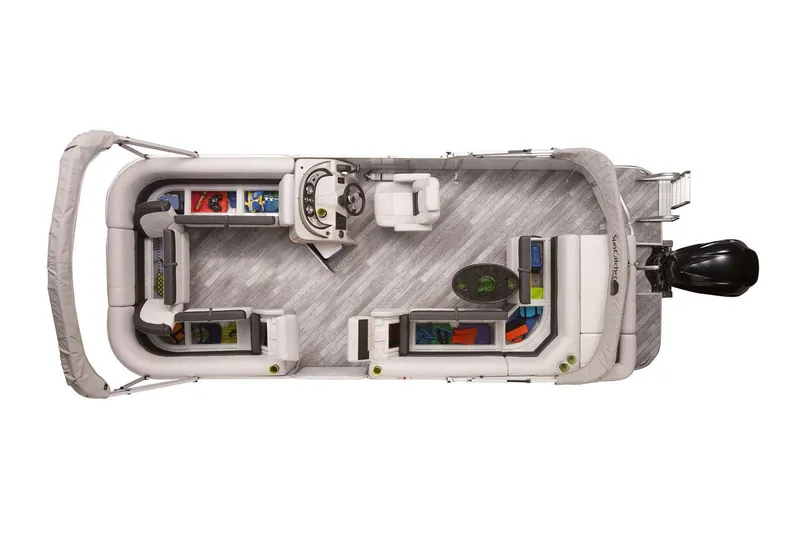 Slide: The Image of Manufacturer Provided Image: 2019 SunCatcher V22 Cruise pontoon boat interior layout, top view. - 23