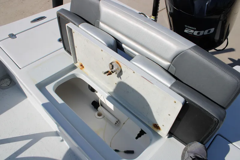 Slide: The Image of 2020 Blazer 2220 GTS boat interior with dual seats and steering wheel. - 8