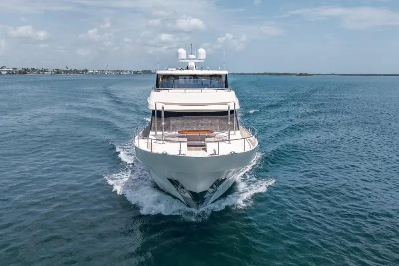 Slide: The Image of 2017 Ocean Alexander Motor Yacht cruising on open water under a clear sky. - 9