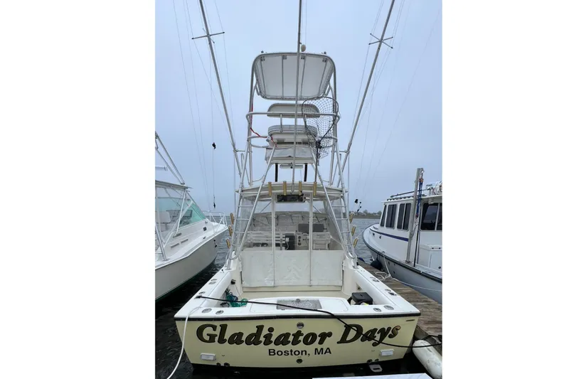 Slide: The Image of 2005 Carolina Classic 28 boat named "Gladiator Days" - 2