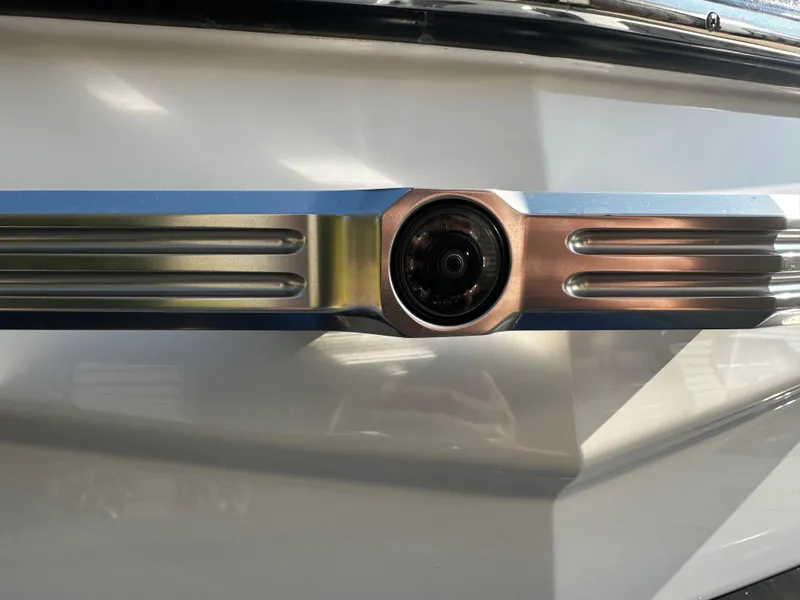 Slide: The Image of Close-up of a 2017 Malibu M235 boat camera. - 43