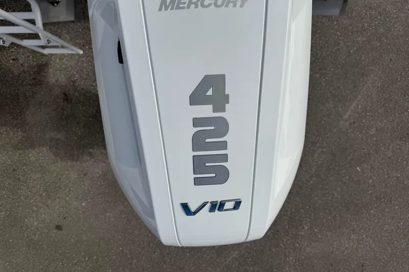 Slide: The Image of Mercury 425 V10 engine on 2026 Blazer Bay Makaira 2600 boat. - 22