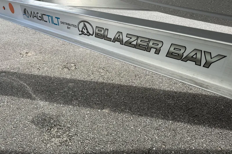 Slide: The Image of Trailer with "Magic Tilt" and "Blazer Bay" branding for 2026 Blazer Bay Makaira 2600. - 46