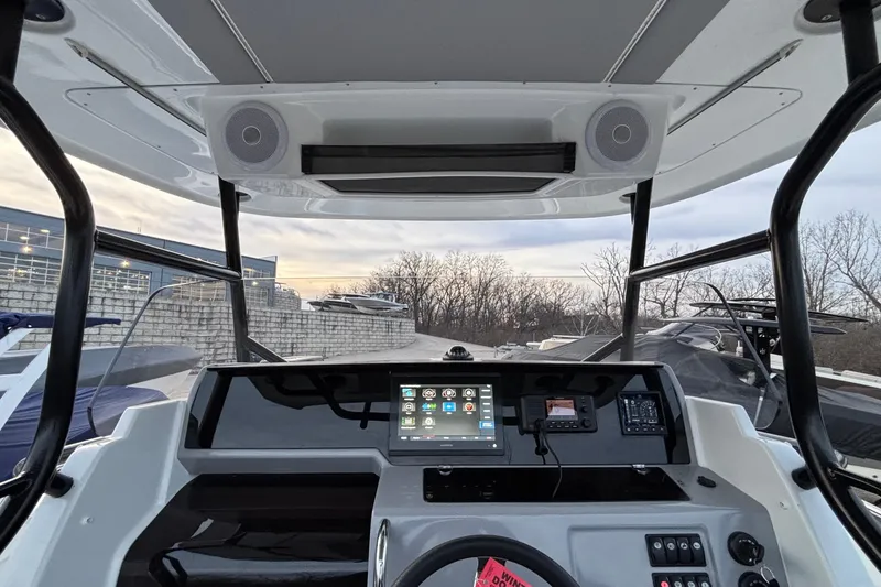 Slide: The Image of Cockpit view of 2022 Jeanneau Leader 9.0 CC with modern dashboard and controls. - 40