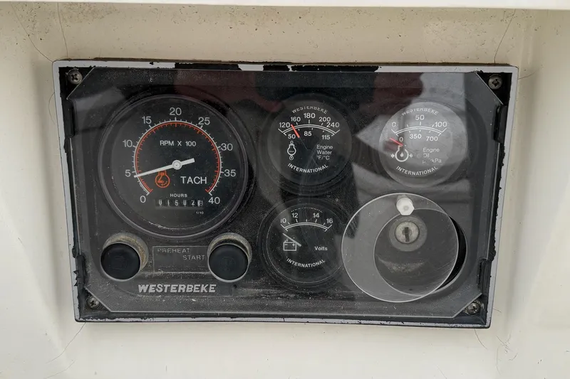 Slide: The Image of Instrument panel of a 2003 Sabre 362 sailboat with Westerbeke gauges. - 6