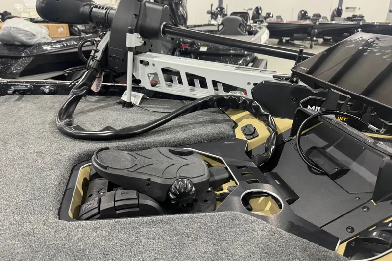 Slide: The Image of 2026 Skeeter FXR20 Apex boat interior with advanced control panel and equipment. - 21