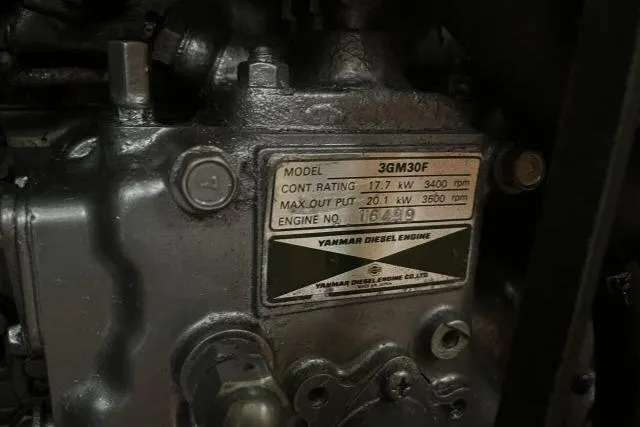 Slide: The Image of Yanmar diesel engine model 3GM30F, 1995 Hunter 336, 17.7 kW continuous rating. - 22