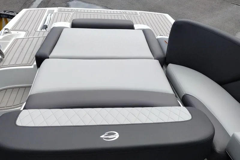 Slide: The Image of 2026 Crownline 288 SS boat interior with sleek, modern seating and stylish upholstery design. - 39