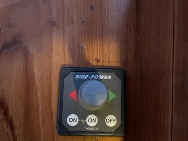 Slide: The Image of Side-Power thruster control panel on 1994 DeFever Double Cabin boat. - 43