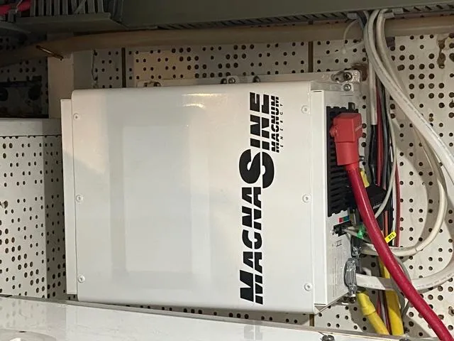 Slide: The Image of MagnaSine inverter installed on a 1994 DeFever Double Cabin yacht. - 55