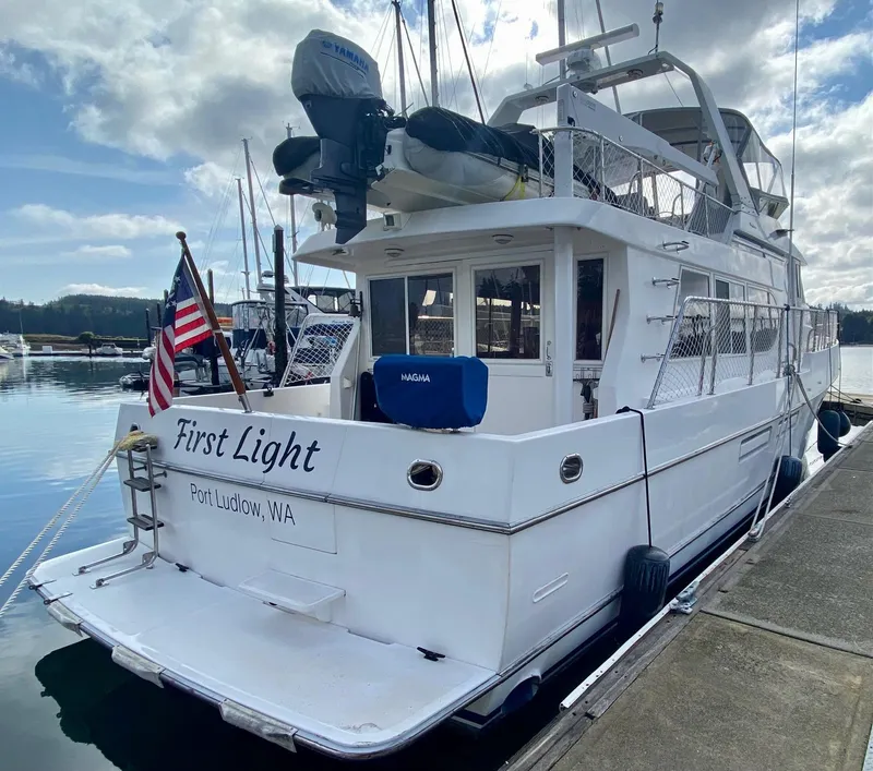 Slide: The Image of 1999 Ocean Alexander 510 Pilothouse docked in Port Ludlow, WA. - 7