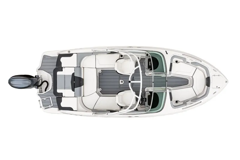 Slide: The Image of Manufacturer Provided Image: Top view of 2025 Chaparral 23 SSi OB boat, showcasing seating and layout. - 22