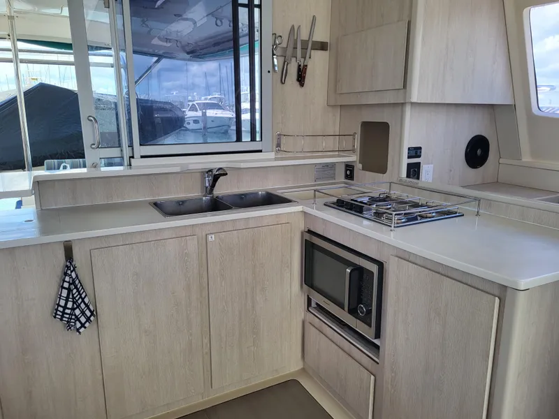 Slide: The Image of Kitchen area on Leopard 44 catamaran, year 2016. - 5