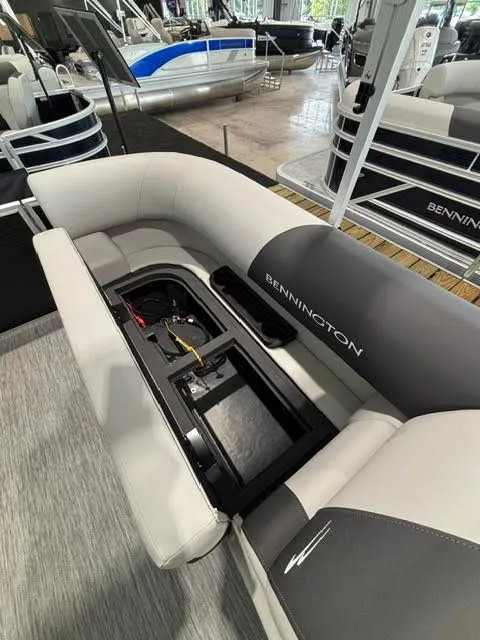 Slide: The Image of Bennington S-1 22 SSR TWIN TUBE seating with storage, 2026 model. - 13