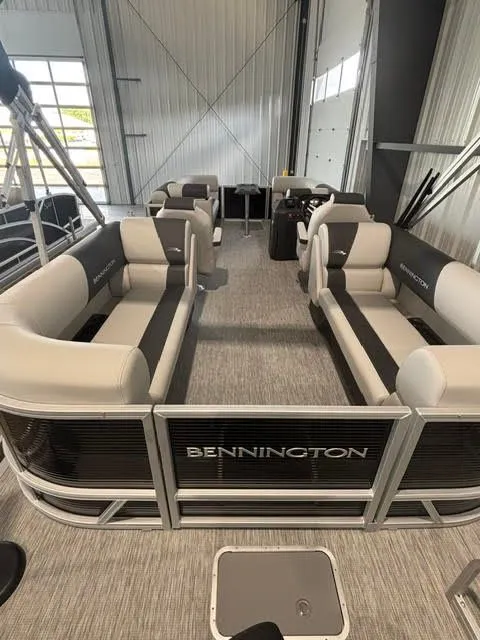 Slide: The Image of Interior view of a 2026 Bennington S-1 22 SSR TWIN TUBE pontoon boat. - 15