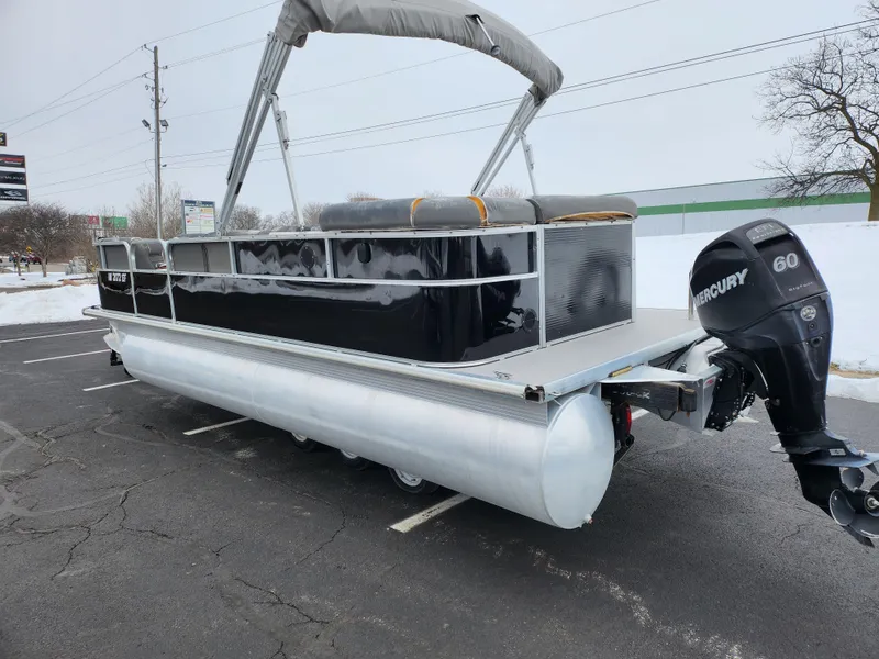 Slide: The Image of 2010 Misty Harbor 2085CR Adventure Cruiser pontoon boat with Mercury 60 engine. - 3