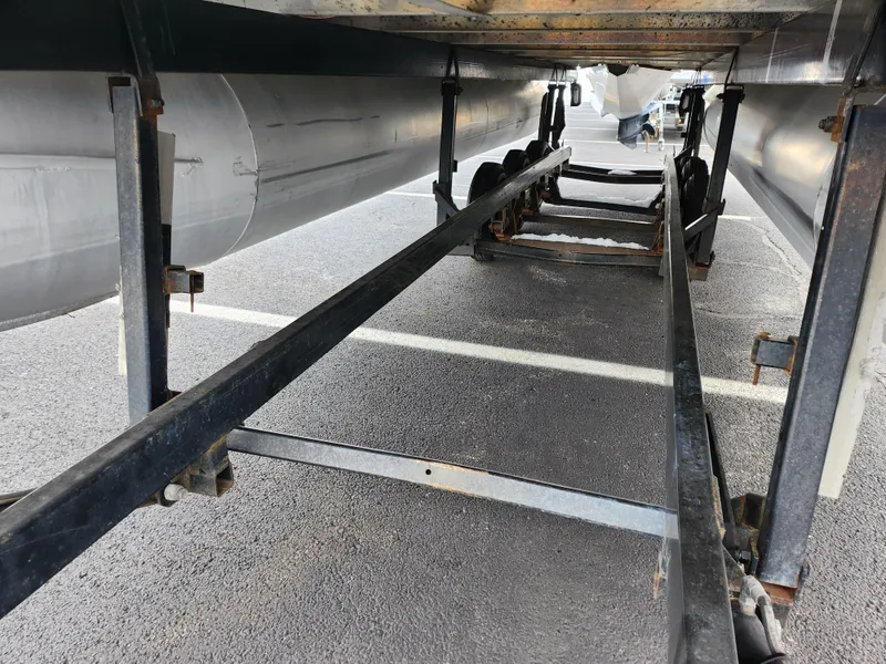 Slide: The Image of Underneath view of 2010 Misty Harbor 2085CR Adventure Cruiser on a trailer. - 7