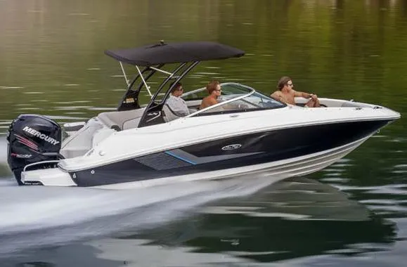 Slide: The Image of Manufacturer Provided Image: 2015 Sea Ray 220 Sundeck Outboard speeding on water with passengers. - 6
