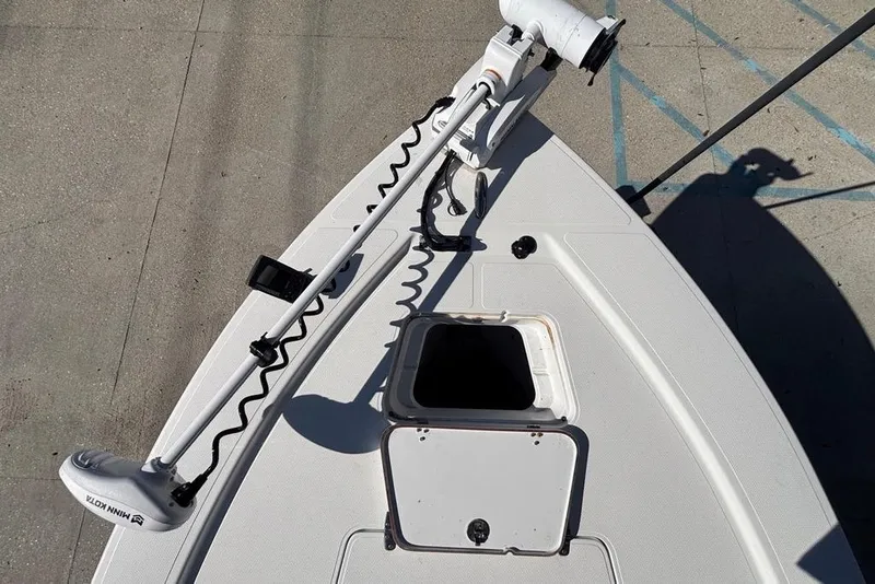 Slide: The Image of Bow of 2013 BlackJack 224 boat with Minn Kota trolling motor. - 8