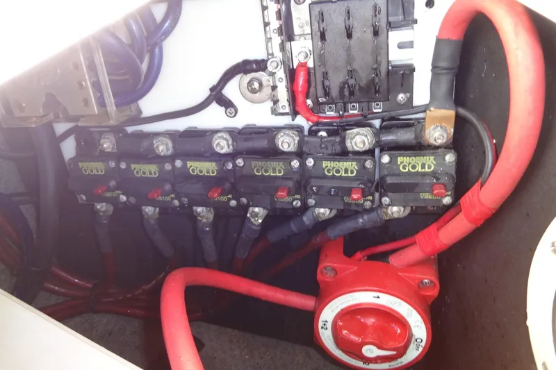 Slide: The Image of Electrical system of a 2003 Ski Centurion Tsunami boat with Phoenix Gold components. - 35