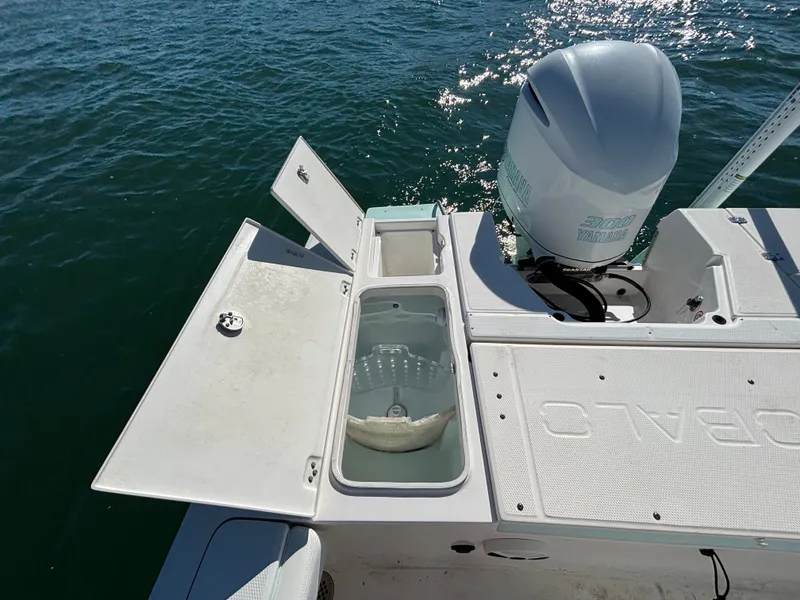 Slide: The Image of 2018 Robalo 246 Cayman with Yamaha 300 engine on open water. - 39