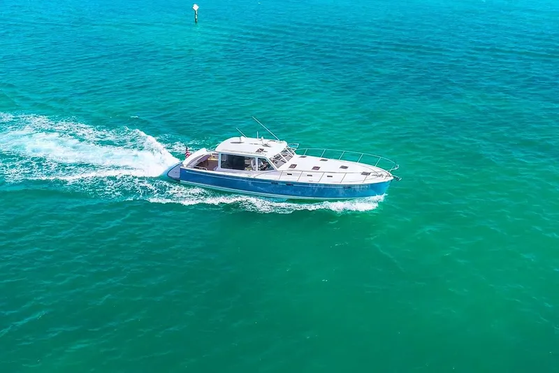 The Image of MJM 50z 2018 yacht cruising on turquoise waters. - 0