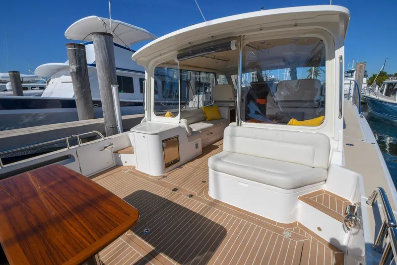 Slide: The Image of Luxurious 2018 MJM 50z yacht with spacious deck and comfortable seating. - 12