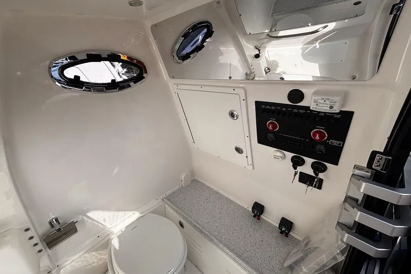 Slide: The Image of Luxurious bathroom interior of 2026 Tidewater 3100 Carolina Bay boat. - 37