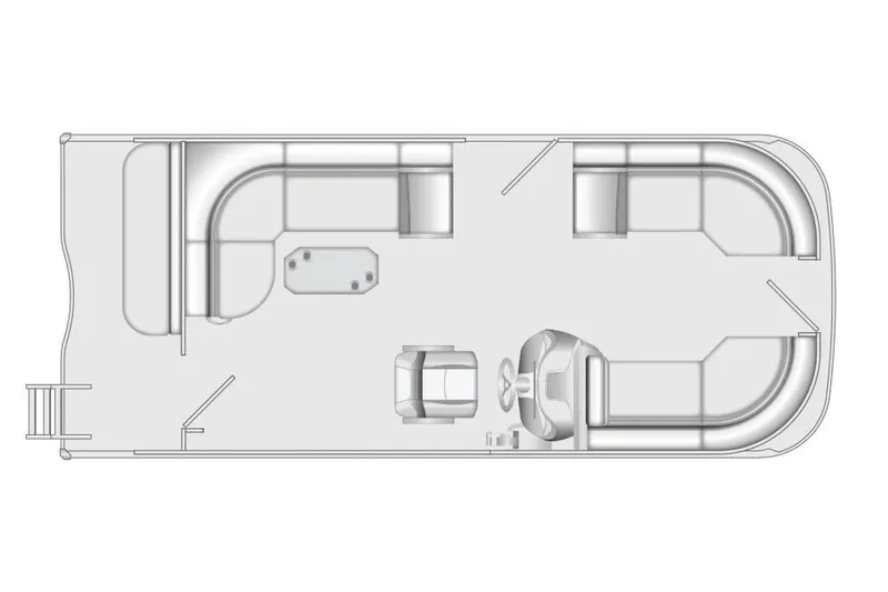 Slide: The Image of Manufacturer Provided Image: 2026 Berkshire 22CL2 LE pontoon boat floor plan with seating and helm layout. - 6