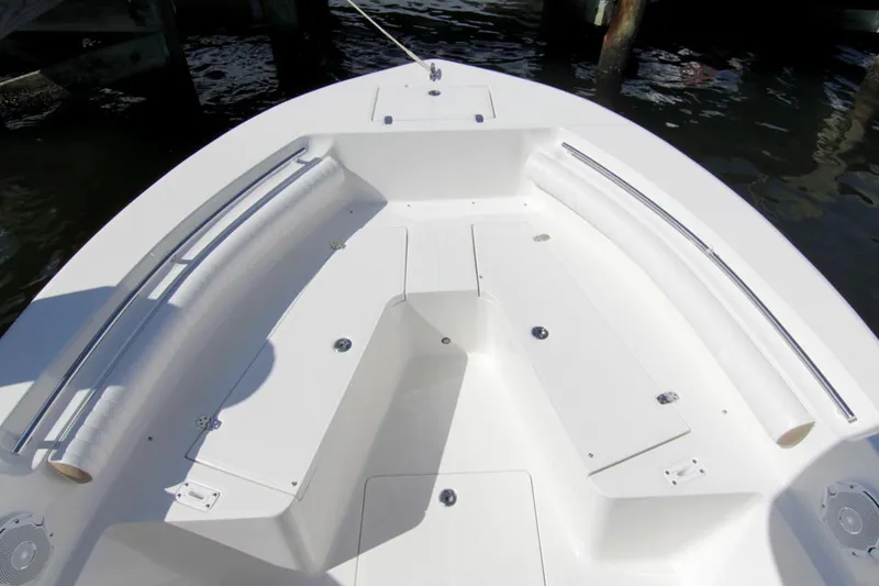 Slide: The Image of Manufacturer Provided Image: 2026 Sea Born LX22 Center Console boat bow view. - 11