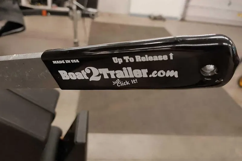 Slide: The Image of Close-up of a Boat2Trailer latch on a 2020 Ranger 1850MS Reata. - 11