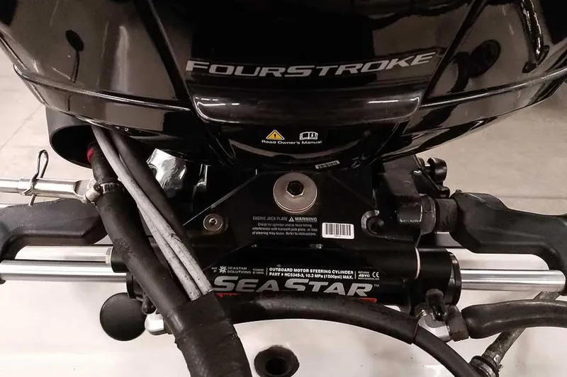 Slide: The Image of 2020 Ranger 1850MS Reata boat engine with FourStroke and SeaStar components. - 52