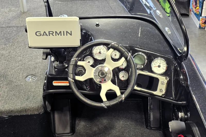 Slide: The Image of Steering console of 2026 Nitro ZV19 Sport Pro boat with Garmin navigation system. - 68