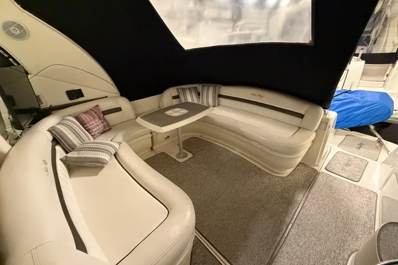 Slide: The Image of Luxurious interior of 2006 Sea Ray 44 Sundancer with plush seating and elegant decor. - 3