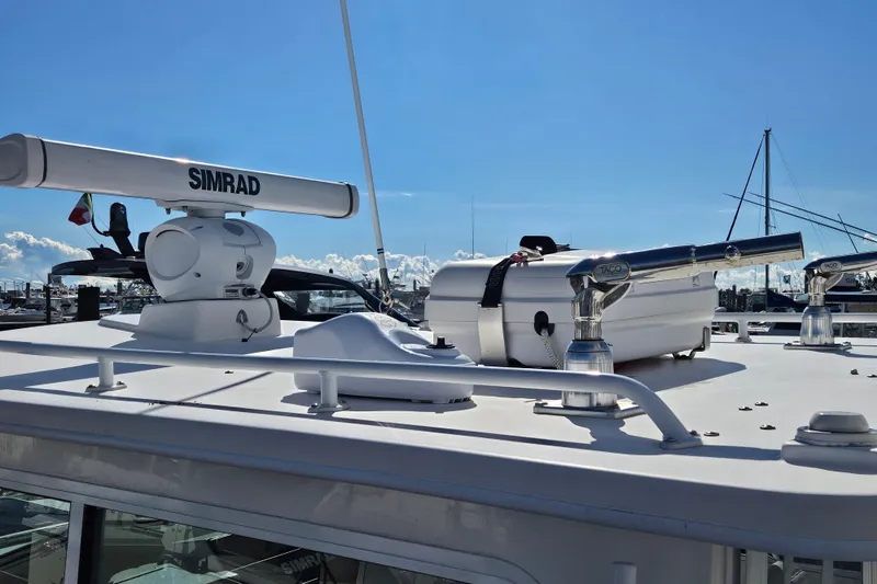 Slide: The Image of 2021 Steiger Craft 31 Miami boat with Simrad radar and Taco marine equipment. - 6