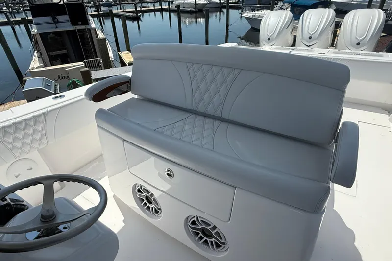 Slide: The Image of Luxury seating on 2026 Contender 39 ST boat with elegant design and modern features. - 19