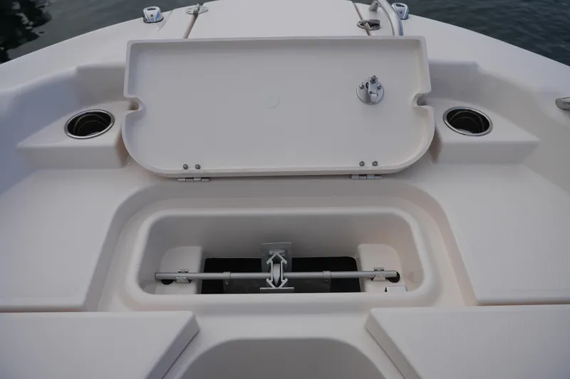 Slide: The Image of 2026 Grady-White 251 Coastal Explorer boat anchor storage compartment. - 40