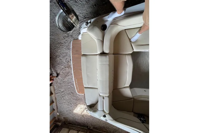 Slide: The Image of 2019 Regal 22 FasDeck safety warnings and capacity label with QR code for manual. - 17