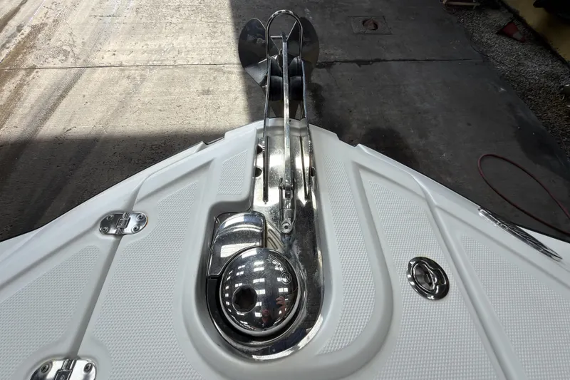 Slide: The Image of Bow of 2021 Monterey M-65 boat with anchor and stainless steel fittings. - 37