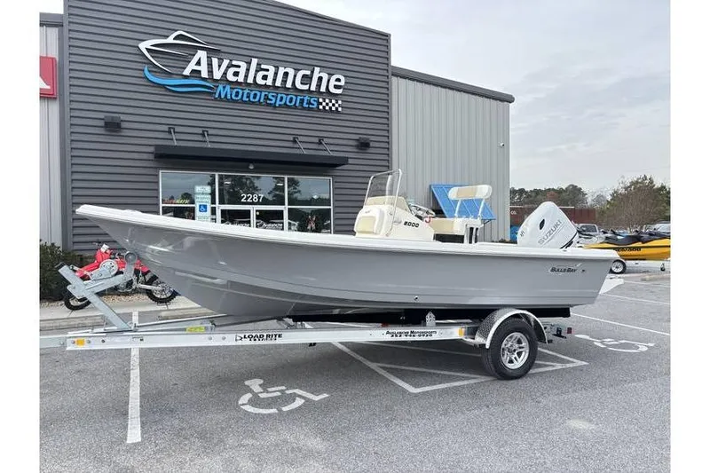 The Image of 2026 Bulls Bay 2000 boat on trailer at Avalanche Motorsports dealership. - 1