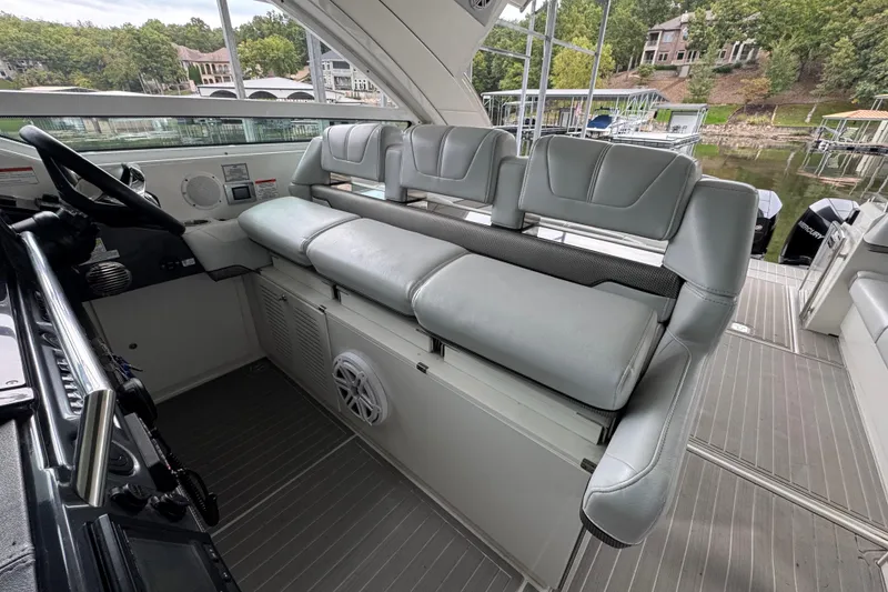 Slide: The Image of 2020 Formula 400 Super Sport Crossover interior with sleek seating and modern controls. - 16