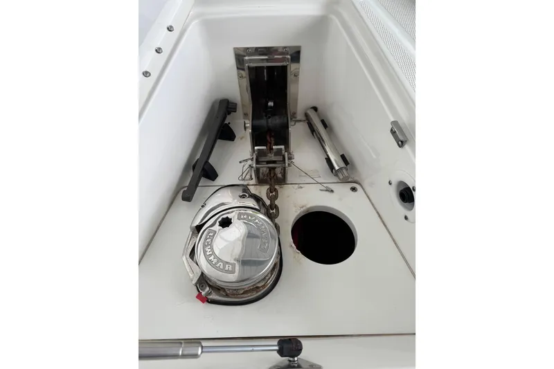 Slide: The Image of Anchor system of 2020 Formula 400 Super Sport Crossover boat, featuring Lewmar equipment. - 24