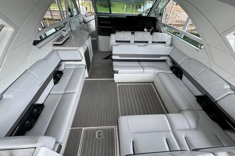 Slide: The Image of 2020 Formula 400 Super Sport Crossover interior with luxurious seating and modern design. - 27