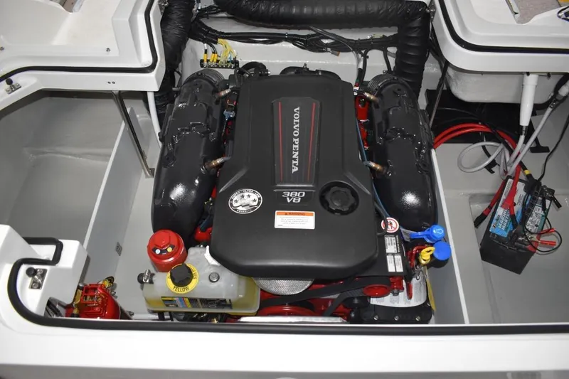 Slide: The Image of Engine compartment of a 2021 Cobalt R7 with Volvo Penta V8 engine. - 11