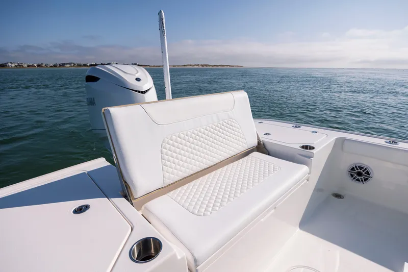 Slide: The Image of Luxurious seating area on Caymas 26 HB boat, 2026 model. - 20