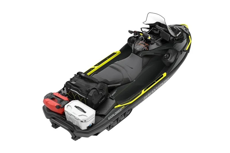 Slide: The Image of Manufacturer Provided Image: 2026 Sea-Doo Explorer Pro 230 jet ski with storage compartments and sleek design. - 3