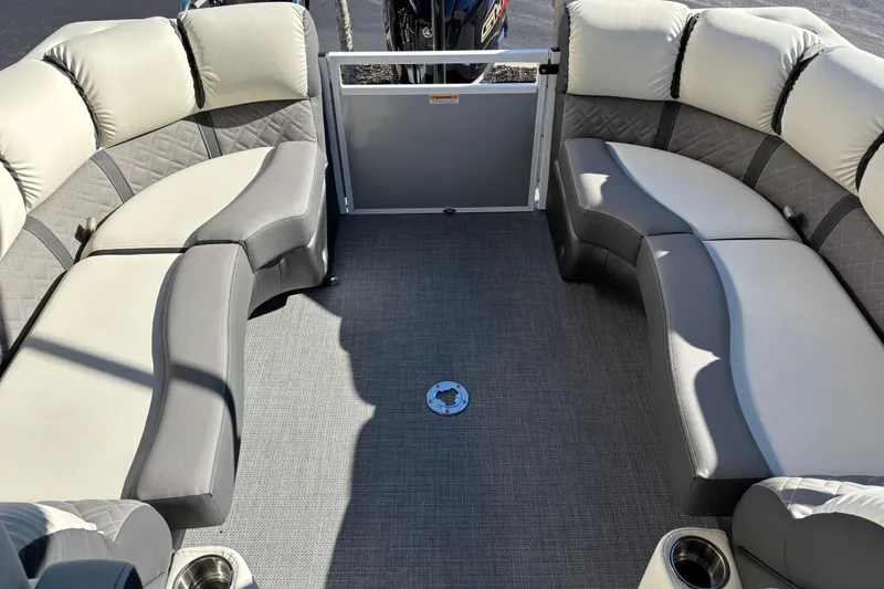 Slide: The Image of 2026 Veranda Relax VR 235 RCP boat interior with plush seating and modern design. - 7