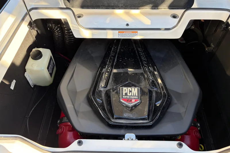 Slide: The Image of Engine compartment of 2021 Nautique Super Air Nautique G23 with PCM marine engine. - 59