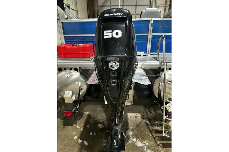 Slide: The Image of 2026 Sun Tracker Party Barge 16 DLX with Mercury 50 outboard motor. - 10